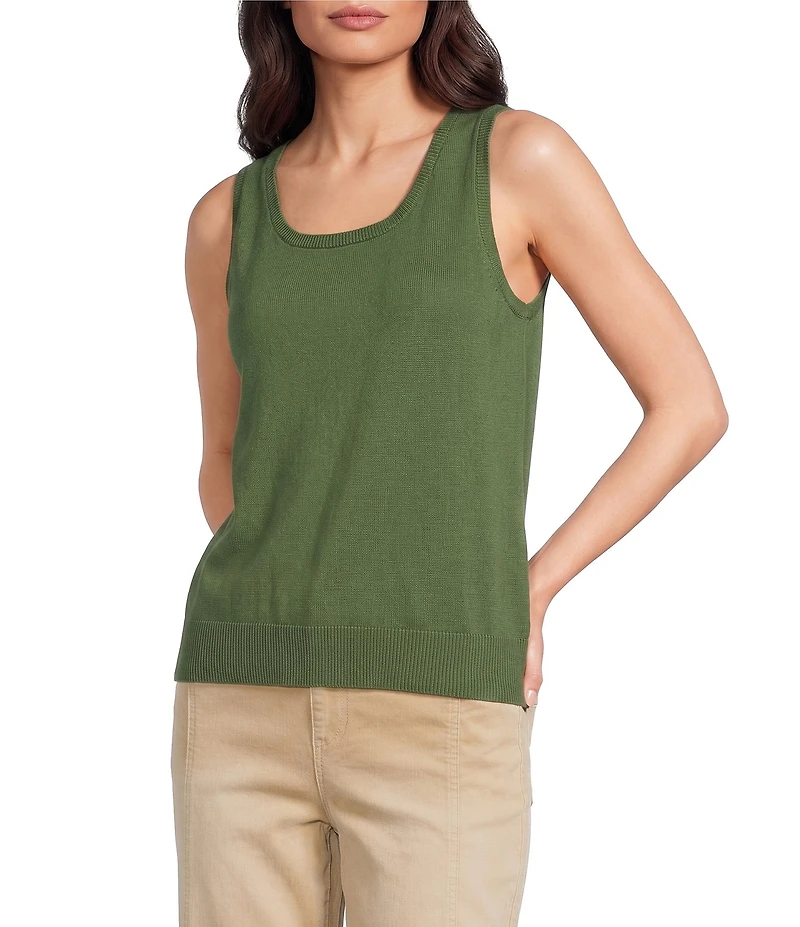 Westbound Petite Sleeveless Scoop Neck Sweater Tank Top