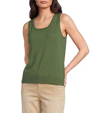 Westbound Petite Sleeveless Scoop Neck Sweater Tank Top
