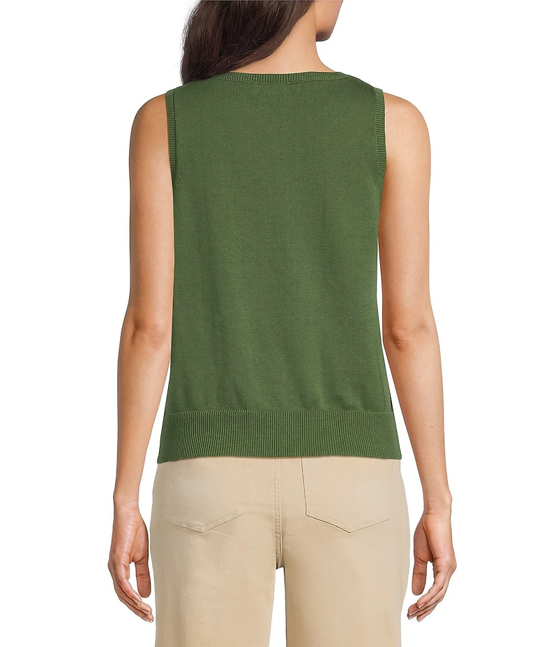 Westbound Petite Sleeveless Scoop Neck Sweater Tank Top