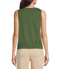 Westbound Petite Sleeveless Scoop Neck Sweater Tank Top