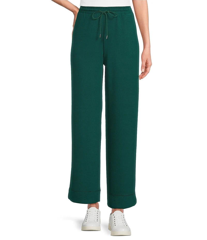 Westbound Petite Wide Leg Drawstring Knit Pants