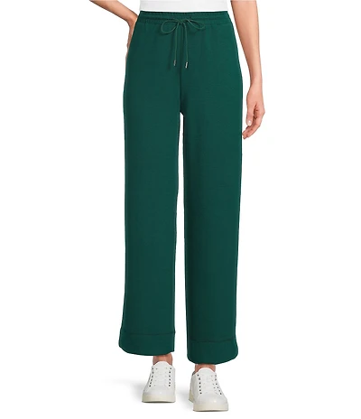 Westbound Petite Wide Leg Drawstring Knit Pants