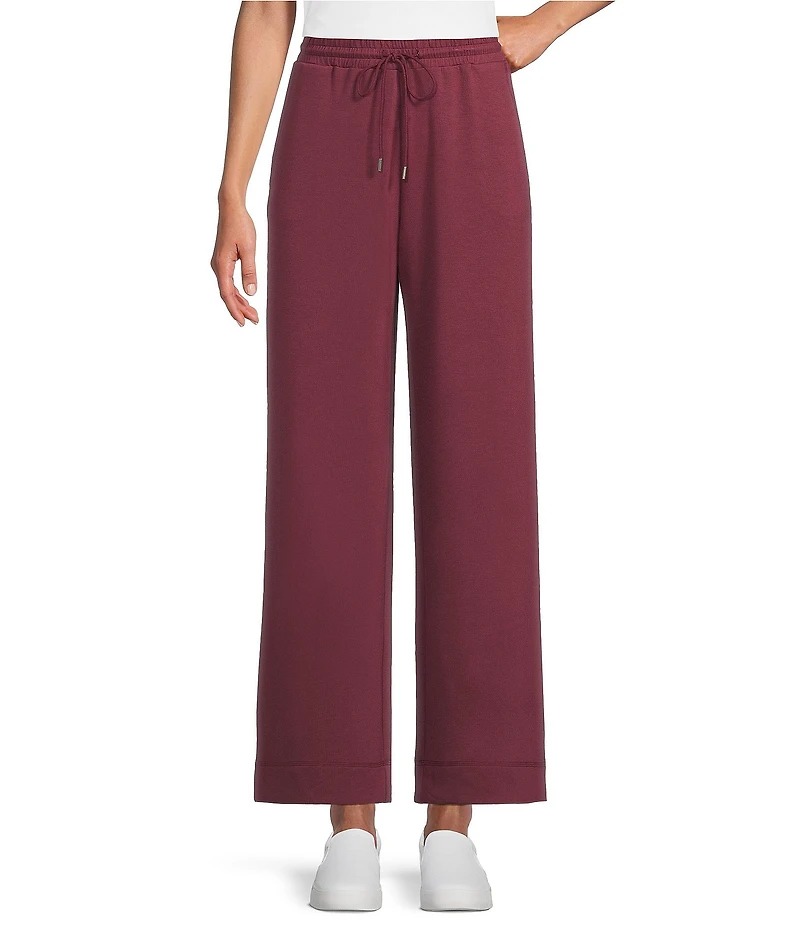 Westbound Petite Wide Leg Drawstring Knit Pants