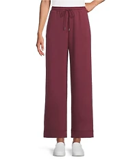 Westbound Petite Wide Leg Drawstring Knit Pants