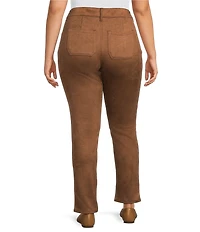 Westbound Plus High Rise Patch Pocket Straight Leg Pull-On Pants