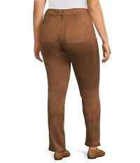 Westbound Plus High Rise Patch Pocket Straight Leg Pull-On Pants