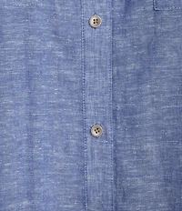 Westbound Plus Size 3/4 Roll-Tab Sleeve Point Collar Y-Neck Button Front Shirt