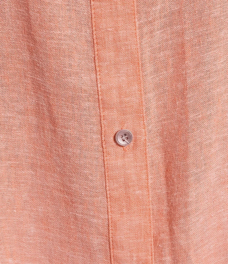 Westbound Plus Size 3/4 Roll-Tab Sleeve Point Collar Y-Neck Button Front Shirt