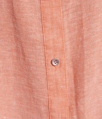 Westbound Plus Size 3/4 Roll-Tab Sleeve Point Collar Y-Neck Button Front Shirt