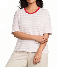 Westbound Plus Size 3/4 Sleeve Crew Neck Top