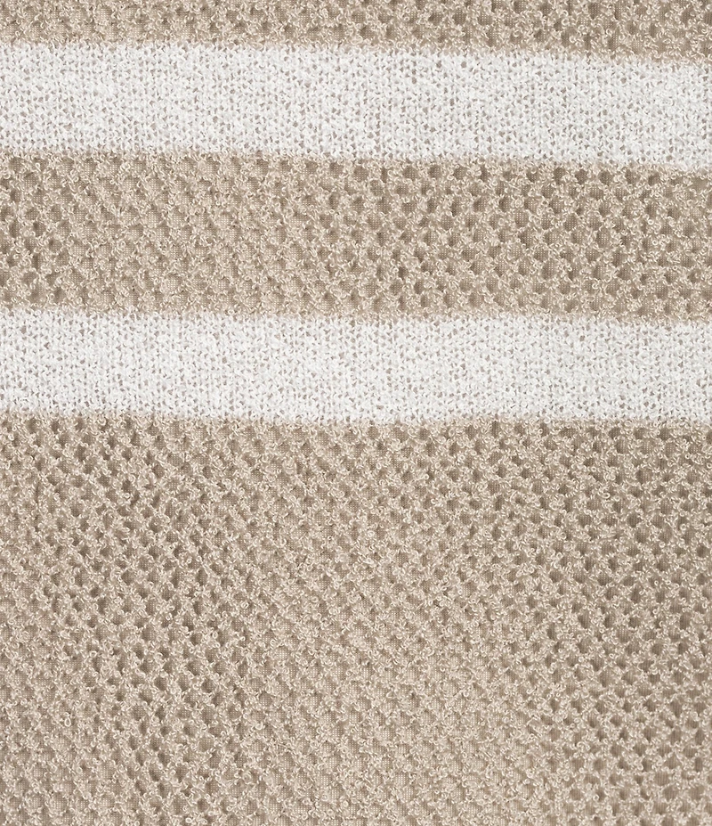 Westbound Plus Size 3/4 Sleeve Crochet Crew Neck Ribbed Top