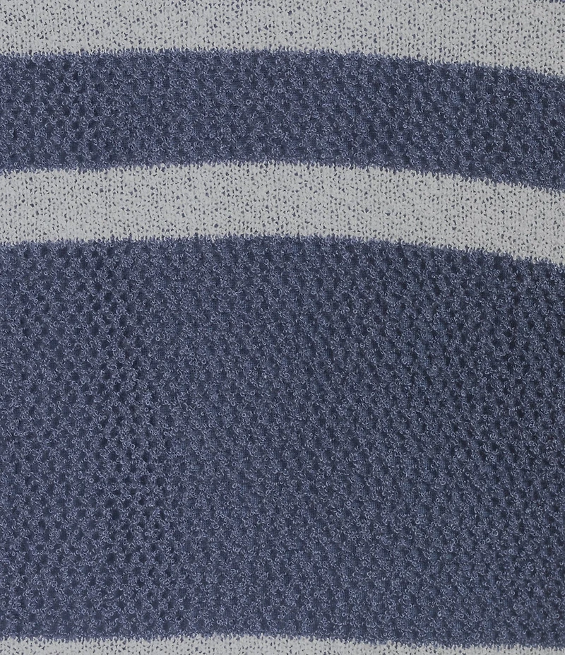 Westbound Plus Size 3/4 Sleeve Crochet Crew Neck Ribbed Top