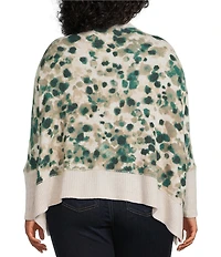 Westbound Plus Size Animal Print Long Sleeve Mock Neck Knit Top