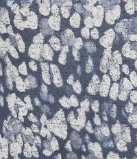 Westbound Plus Size Blue Tie Dye Drops Knit Long Sleeve Button Shoulder Pullover Top