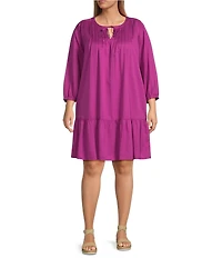 Westbound Plus Size Bracelet Sleeve V-Neck Dress