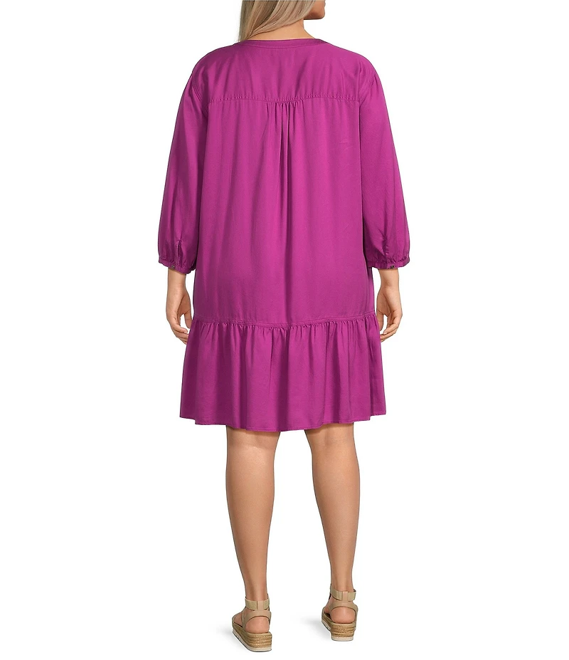 Westbound Plus Size Bracelet Sleeve V-Neck Dress
