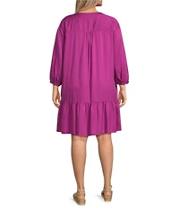 Westbound Plus Size Bracelet Sleeve V-Neck Dress