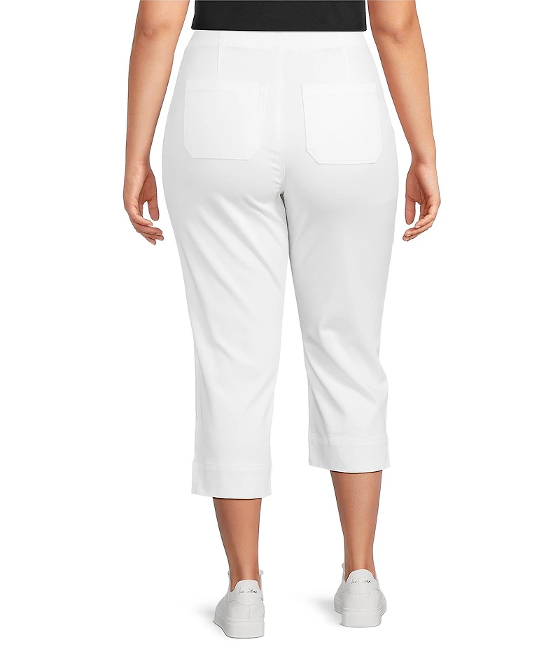Westbound Plus Size Cotton Blend High Rise Crop Pants