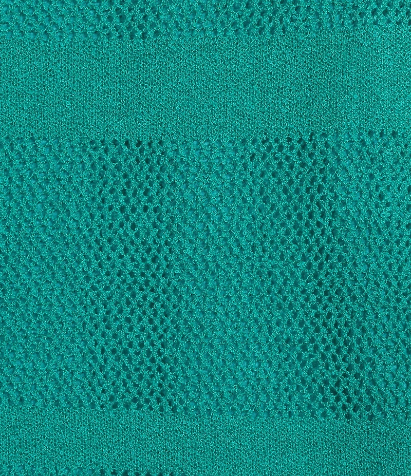 Westbound Plus Size Crochet 3/4 Sleeve Crew Neck Ribbed Top