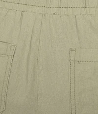 Westbound Plus Size Linen Blend Crop Pull-On Pants