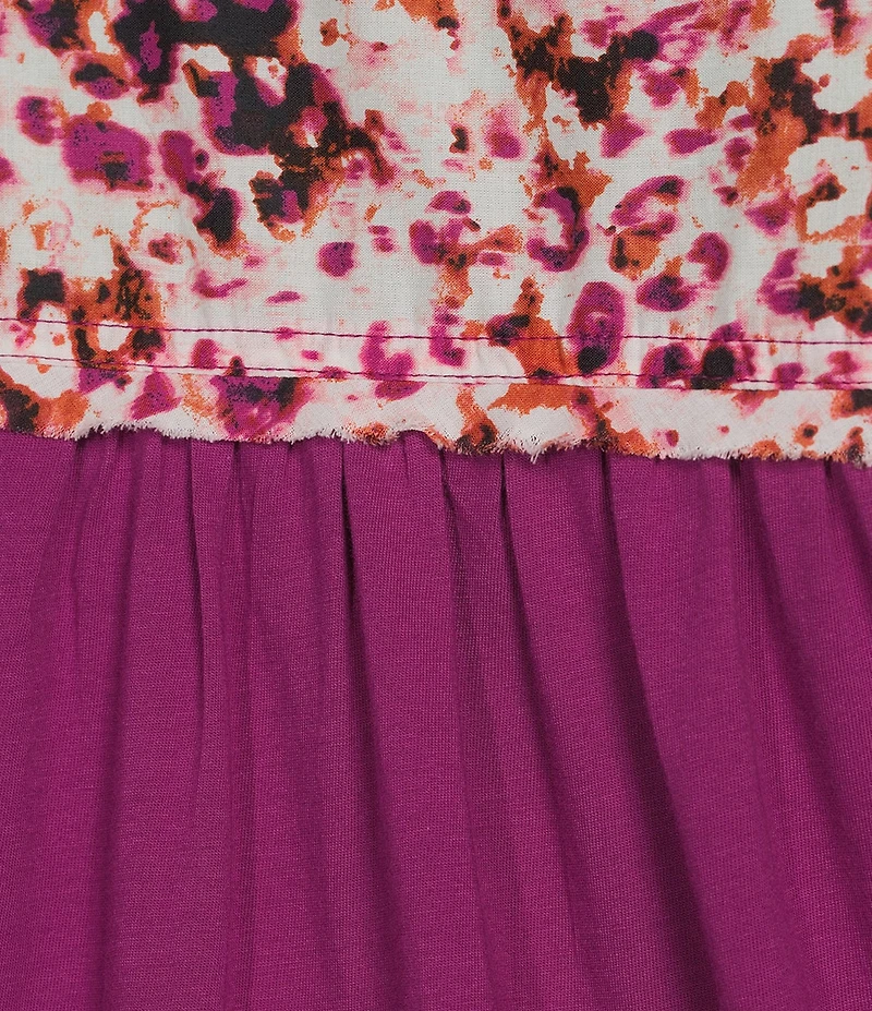 Westbound Plus Size Ditsy Bloom Print Woven Button Front Top