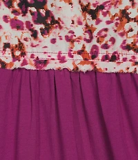 Westbound Plus Size Ditsy Bloom Print Woven Button Front Top