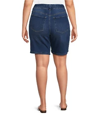 Westbound Plus Size High Rise Belted Bermuda Shorts