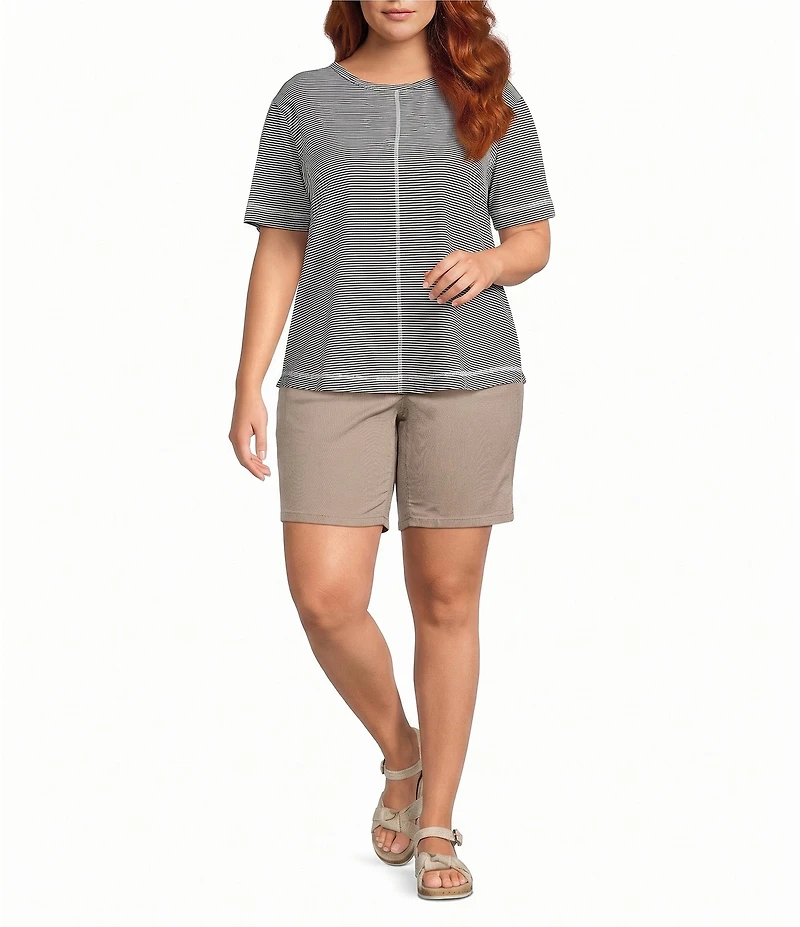 Westbound Plus Size High Rise Bermuda Shorts
