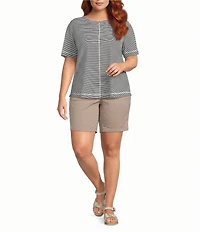 Westbound Plus Size High Rise Bermuda Shorts