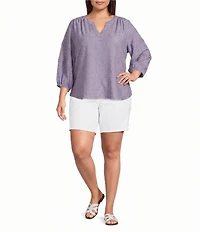 Westbound Plus Size High Rise Bermuda Shorts