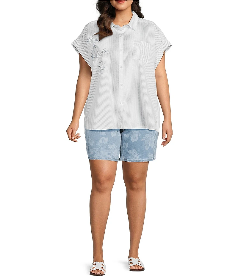 Westbound Plus Size High Rise Bermuda Shorts