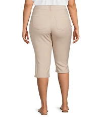 Westbound Plus Size High Rise Pullon Crop Capri Pants