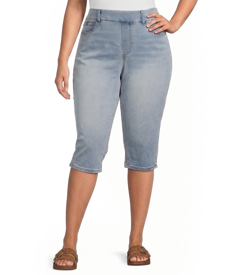 Westbound Plus Size High Rise Pullon Crop Pants
