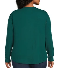 Westbound Plus Size Long Sleeve Crew Neck Pullover