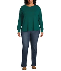 Westbound Plus Size Long Sleeve Crew Neck Pullover