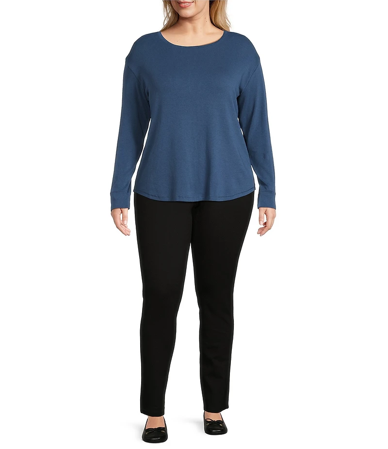 Westbound Plus Size Long Sleeve Crew Neck Pullover