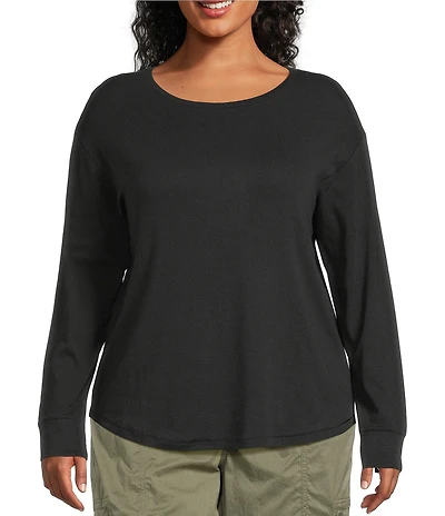 Westbound Plus Size Long Sleeve Crew Neck Pullover