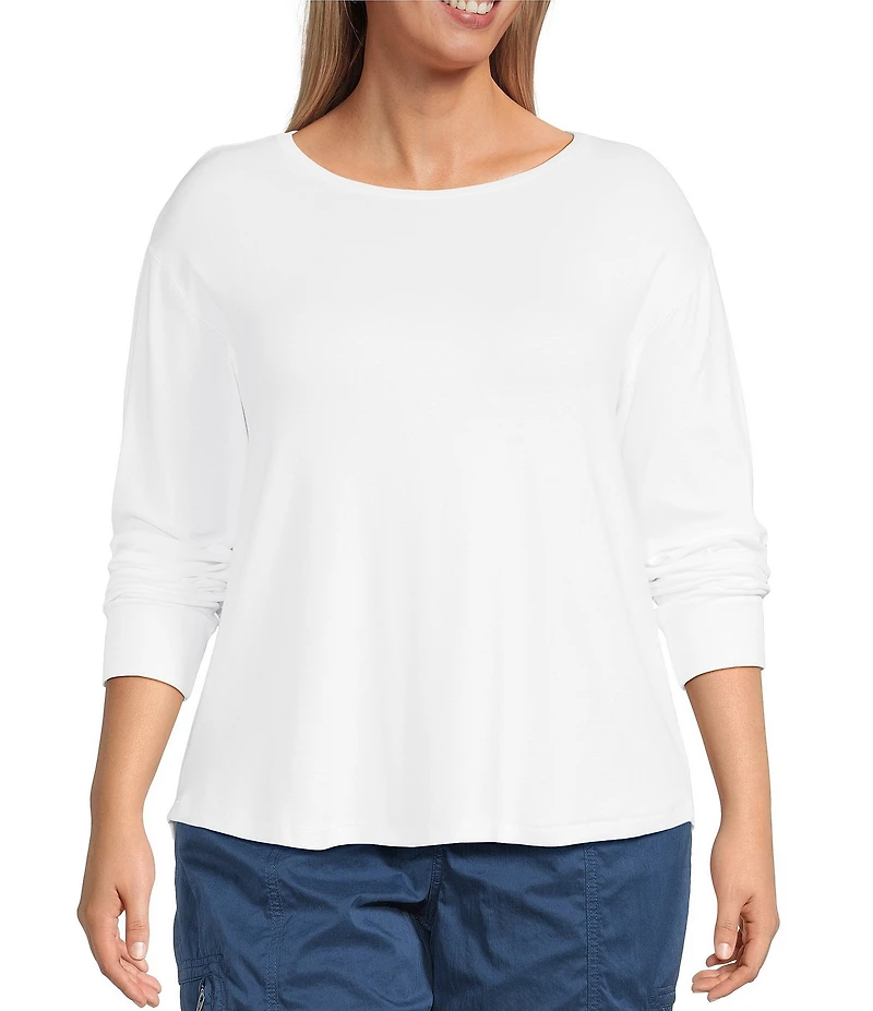 Westbound Plus Size Long Sleeve Crew Neck Pullover