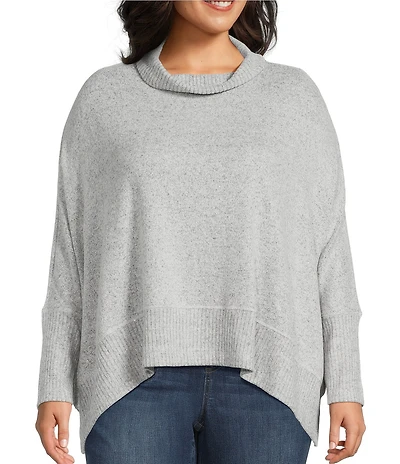 Westbound Plus Size Long Sleeve Mock Neck Knit Top
