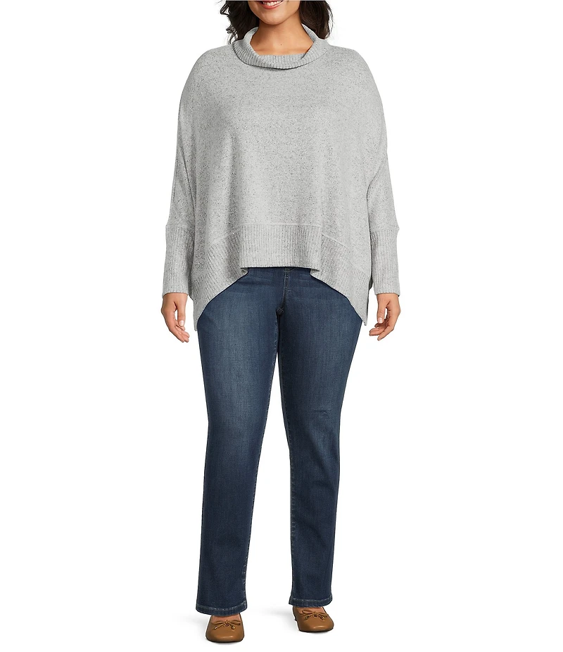 Westbound Plus Size Long Sleeve Mock Neck Knit Top