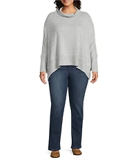 Westbound Plus Size Long Sleeve Mock Neck Knit Top