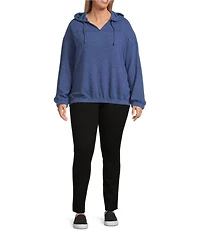 Westbound Plus Size Long Sleeve V-Neck Hoodie