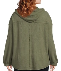 Westbound Plus Size Long Sleeve V-Neck Hoodie