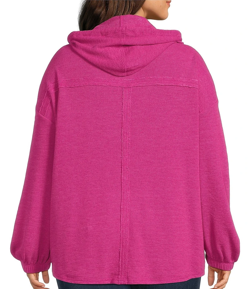 Westbound Plus Size Long Sleeve V-Neck Hoodie