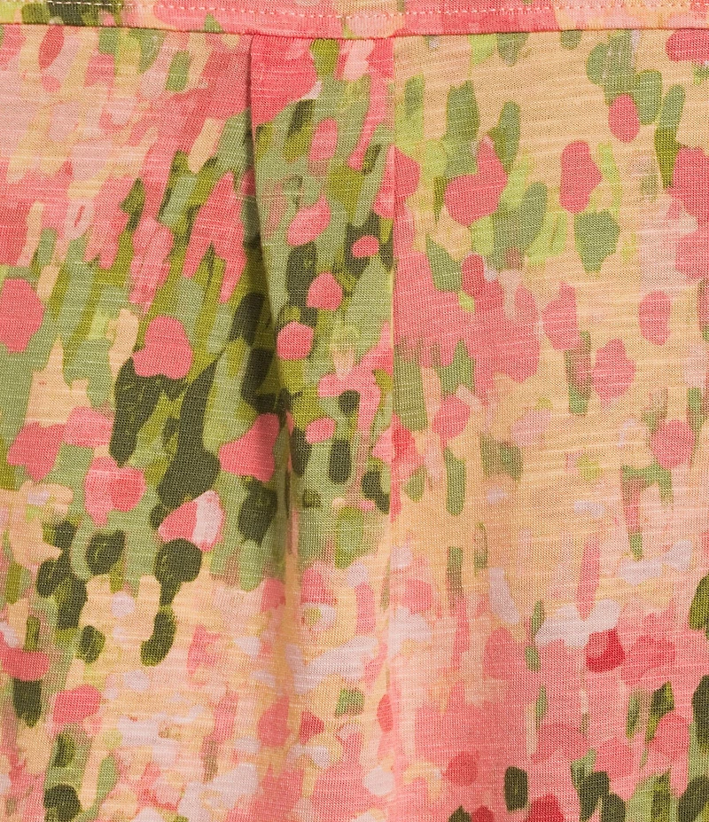 Westbound Plus Size Meadow Glow 3/4 Sleeve Knit Crew Neck Top