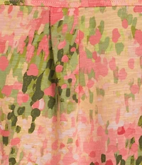 Westbound Plus Size Meadow Glow 3/4 Sleeve Knit Crew Neck Top