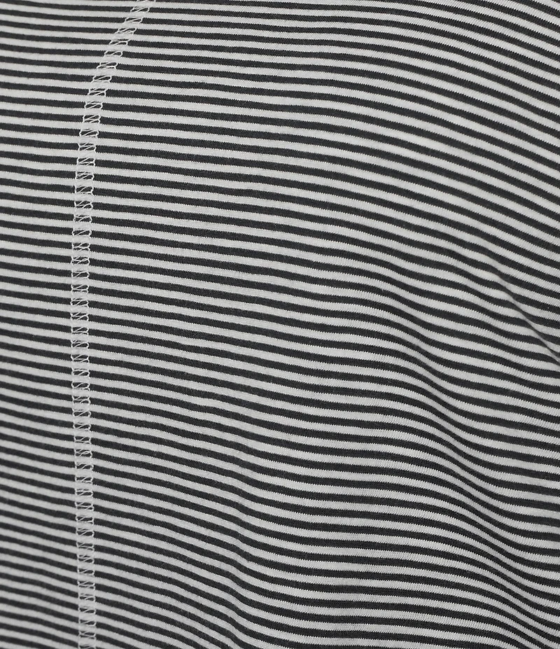 Westbound Plus Size Nautical Stripe Short Sleeve Slub Knit Crew Neck Top