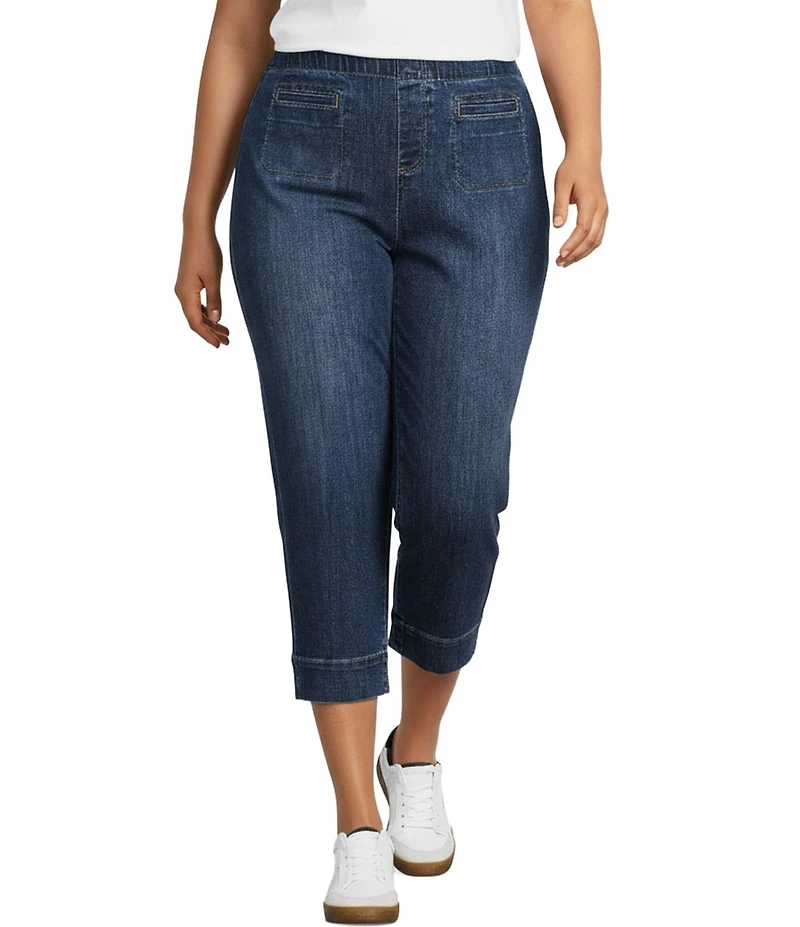Westbound Plus Size Pull On High Rise Crop Pants