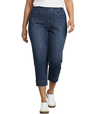Westbound Plus Size Pull On High Rise Crop Pants