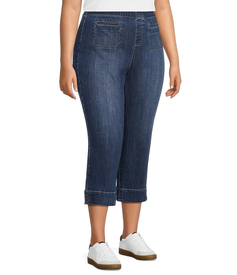 Westbound Plus Size Pull On High Rise Crop Pants